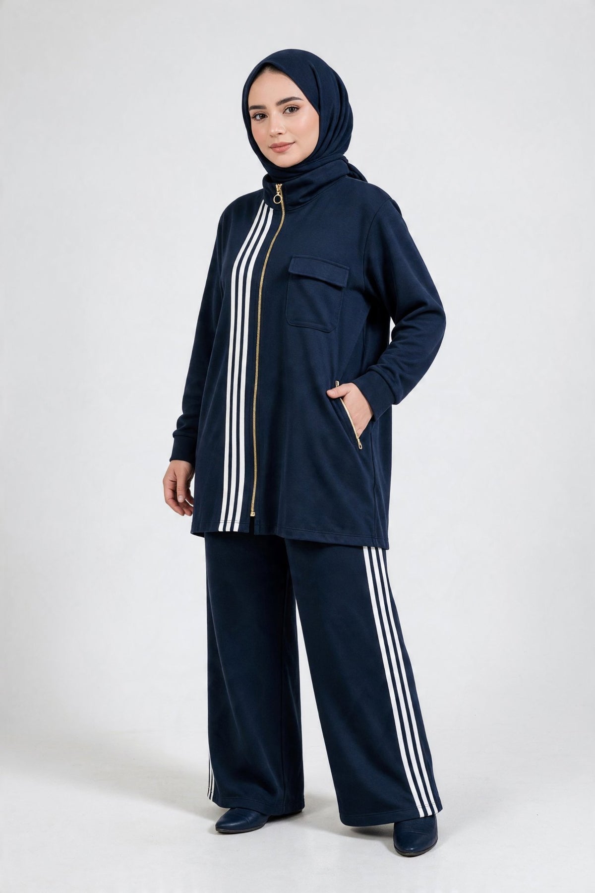 NOSHE ŞERİT TAKIM4730 — LACİVERT